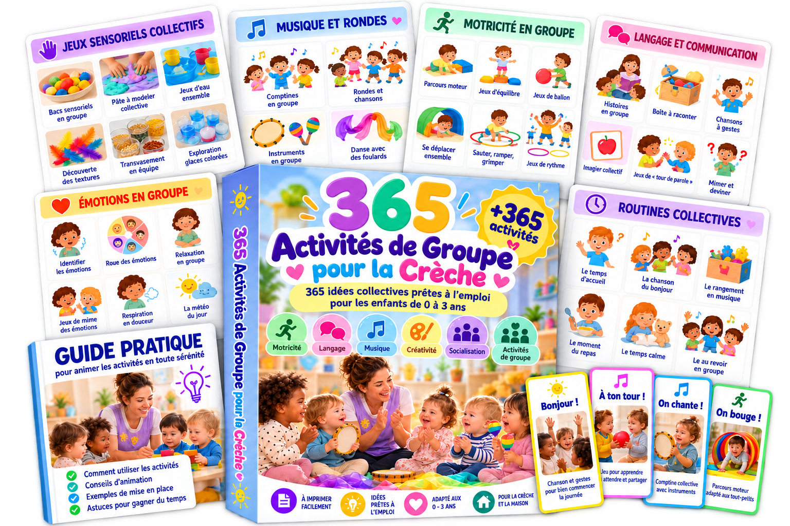 365 Activités de Groupe pour la Crèche – contenu du kit